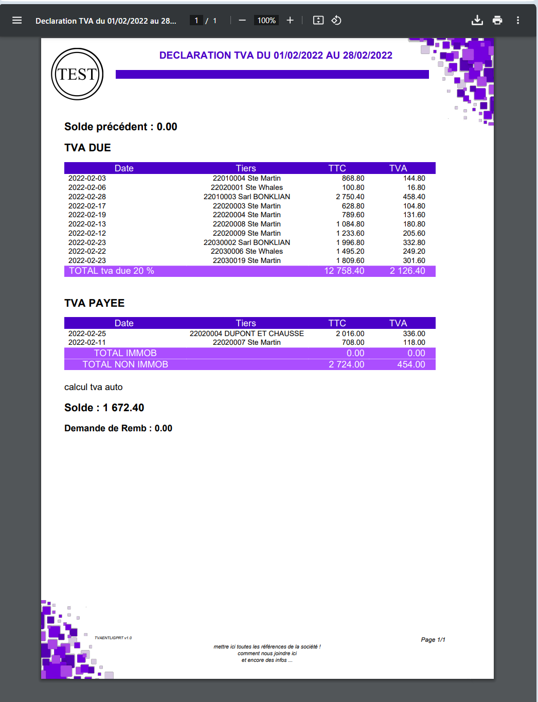 dition prparatoire de la tva